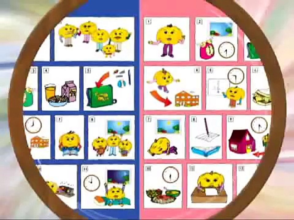 Learn Basic English 3rd Person Daily Actions 1 - Fun Kids English Vocabulary with Pumkin.c