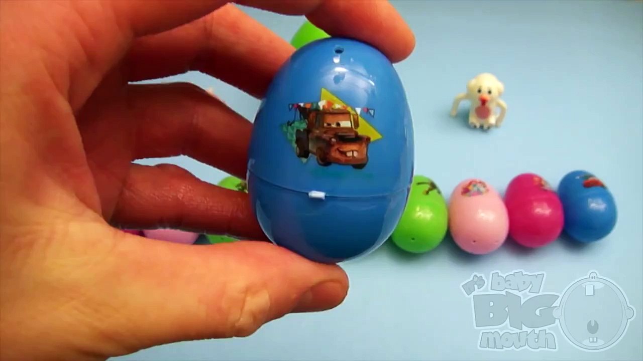 Disney Cars Surprise Egg Learn-A-Word! Spelling Fruit! Lesson 17