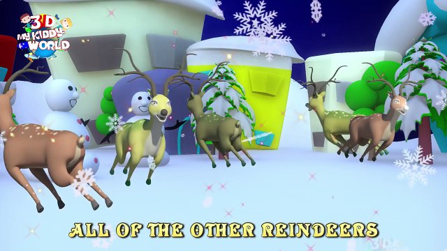Rudolf The Rednosed Reindeer Song 3D | 3D Christmas Songs for Children and Kids