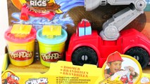 Play Doh Diggin Rigs Fire Truck With Peppa Pig Toy Episode Mickey Mouse firefighter
