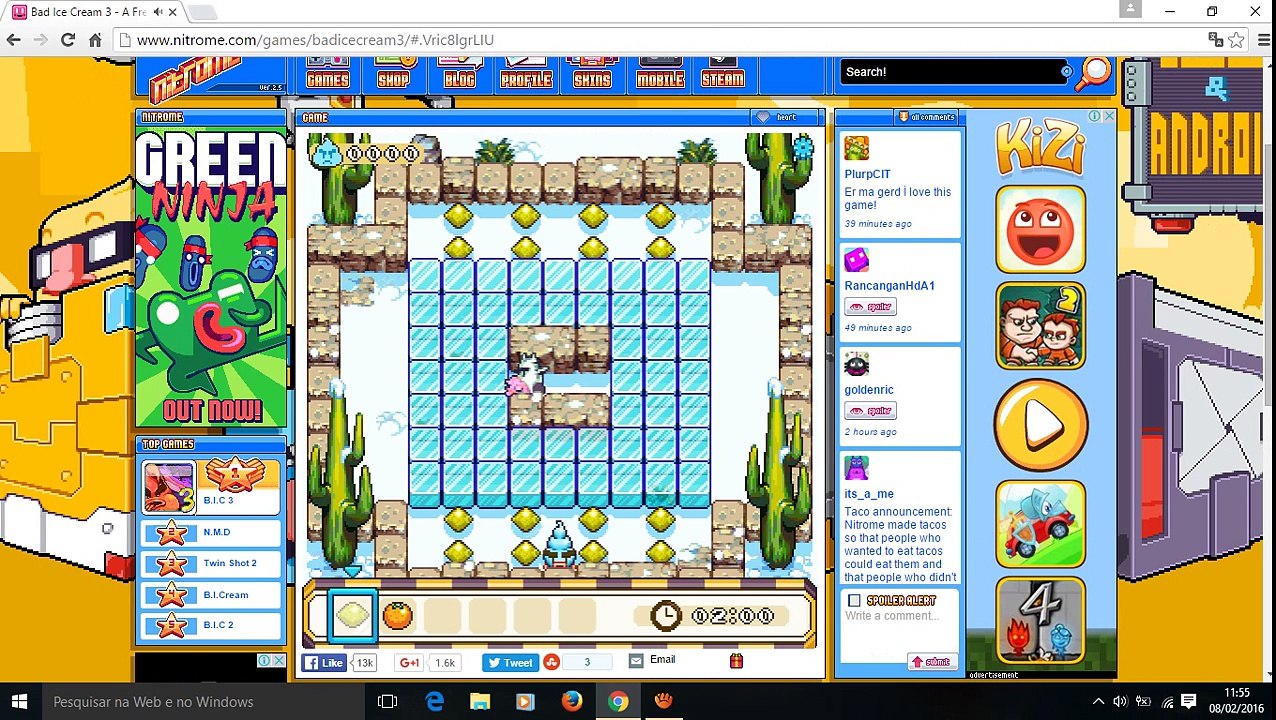 jogando bad ice cream na nitrome ------estrelas nojestas