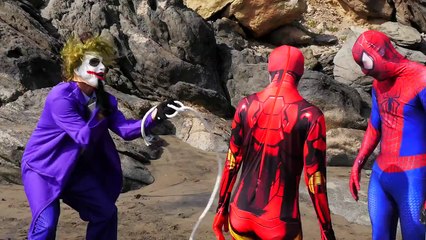 Spiderman vs Joker vs Iron Man in Real Life - Jumping Rope Prank - Fun Superheroes Movie