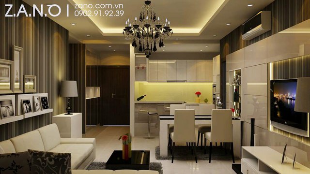 Thiết kế nội thất đẹp căn hộ 2 phòng ngủ - Thảo Điền Pearl