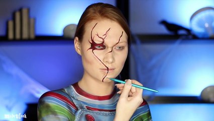 Chucky Makeup Tutorial (Clothes ALSO Painted on!)