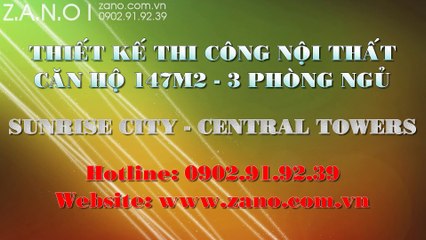 Thiết kế nội thất căn hộ đẹp 147m2 3 phòng ngủ - Sunrise City