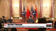 U.S. and China report progress towards UNSC resolution on N. Korea