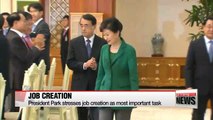 President Park stresses importance of job creation as most urgent task