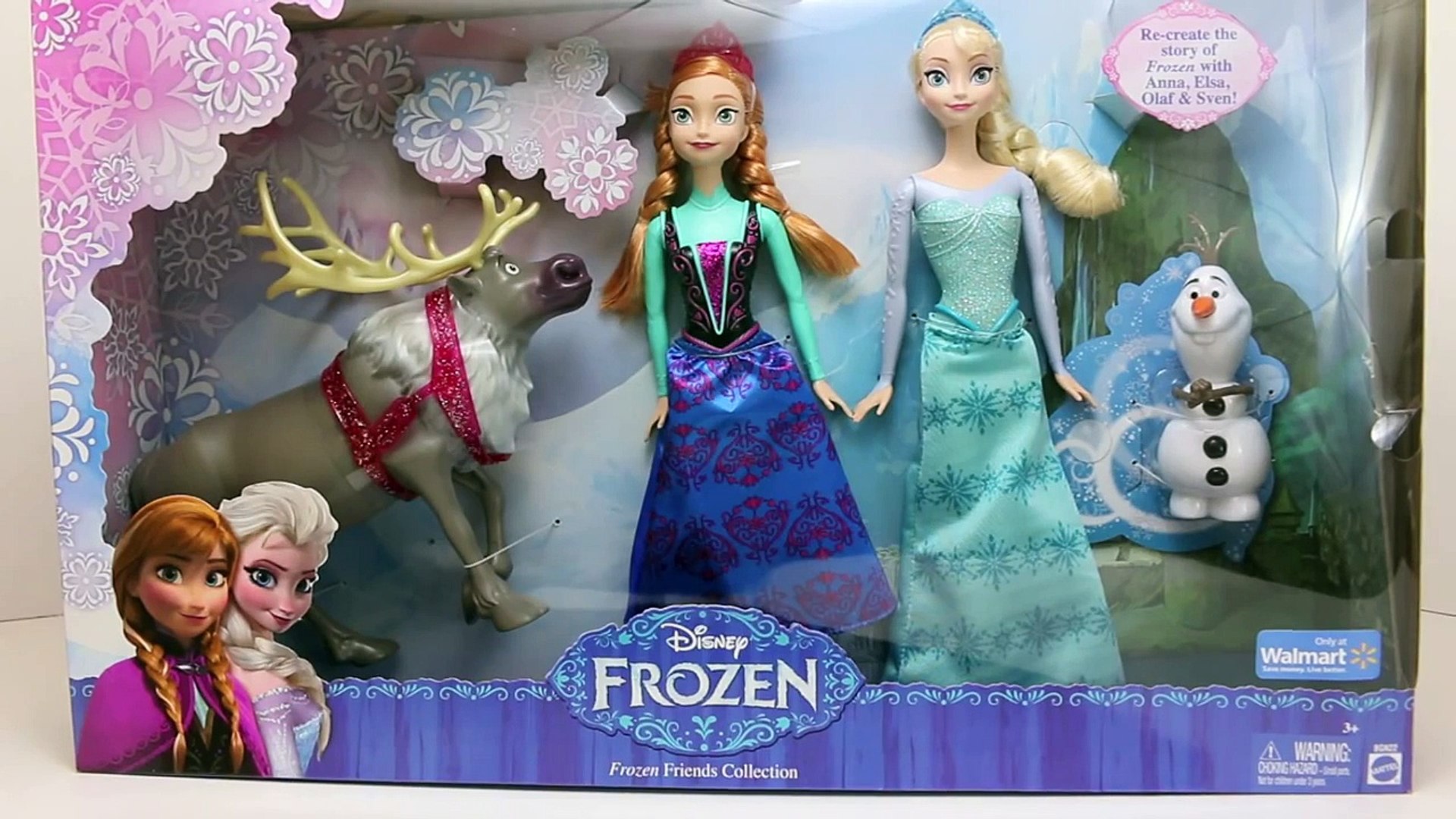 Frozen Barbie Dolls Elsa, Anna, Olaf the Snowman and Sven Frozen Friends  Collection DisneyCarToys – Видео Dailymotion