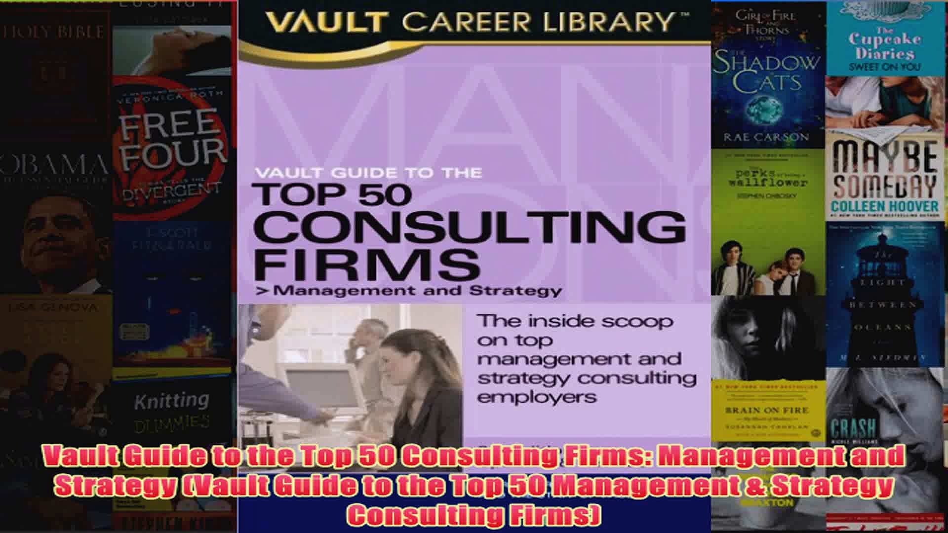 Download PDF Vault Guide to the Top 50 Consulting Firms Management ...