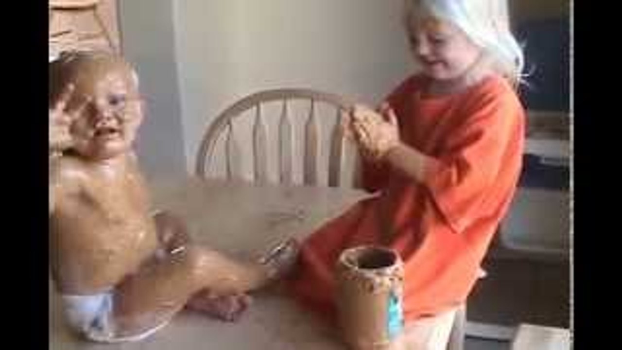 FUNNY THINGS BABIES DO Peanut butter
