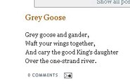 Grey Goose | Nursery Rhymes Songs With Lyrics and Action | Poems For Kids Lyrics