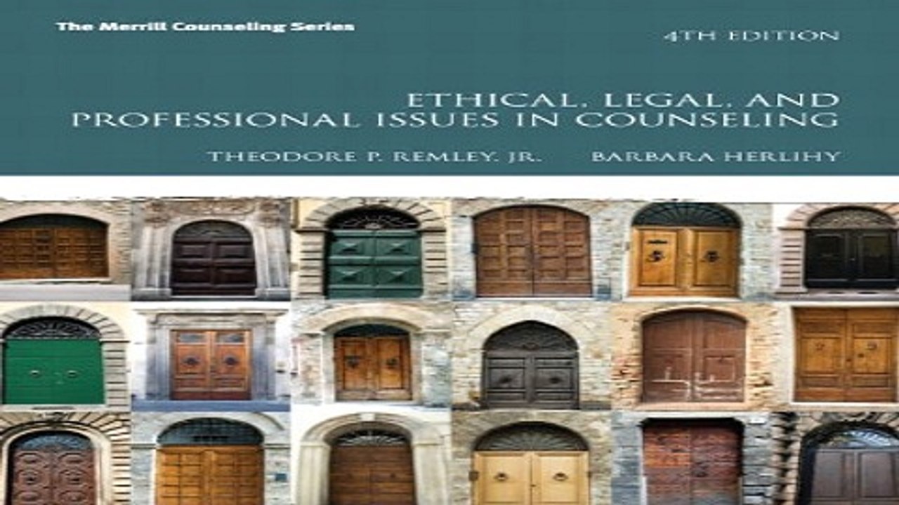 Read Ethical  Legal  and Professional Issues in Counseling  4th Edition   Merrill Counseling