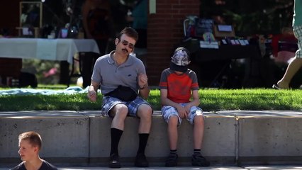 Embarrassing dad at electronic music festival