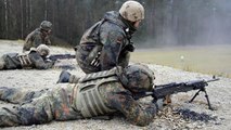U.S. & German Soldiers Working Together Weapons Familiarization Range