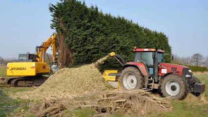 Hyundai Robex 180LC 7A Loonw. Luc Willems hout hakselen