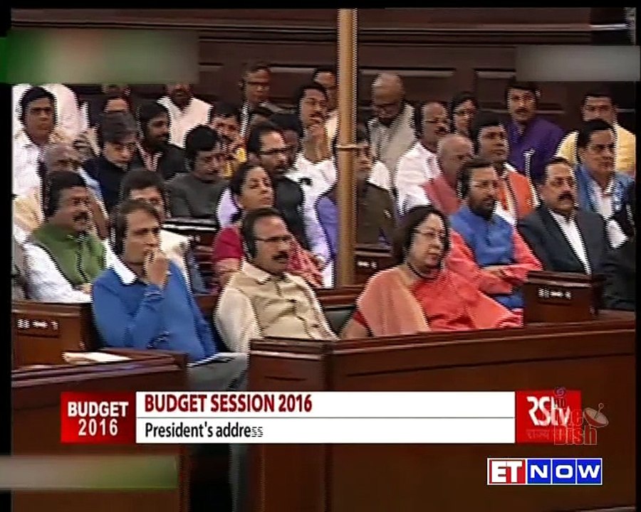 President Pranab Mukherjee At The Budget Session