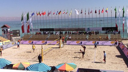 3 RUS vs POL 2-1 Stoyanovskiy/Yarzutkin vs Kadziola/Szalankiewicz (18-21, 21-14, 15-10)