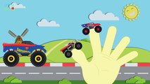 Finger Family Song for Children - Superhero Monster Trucks - Nursery Rhymes and Kids Song