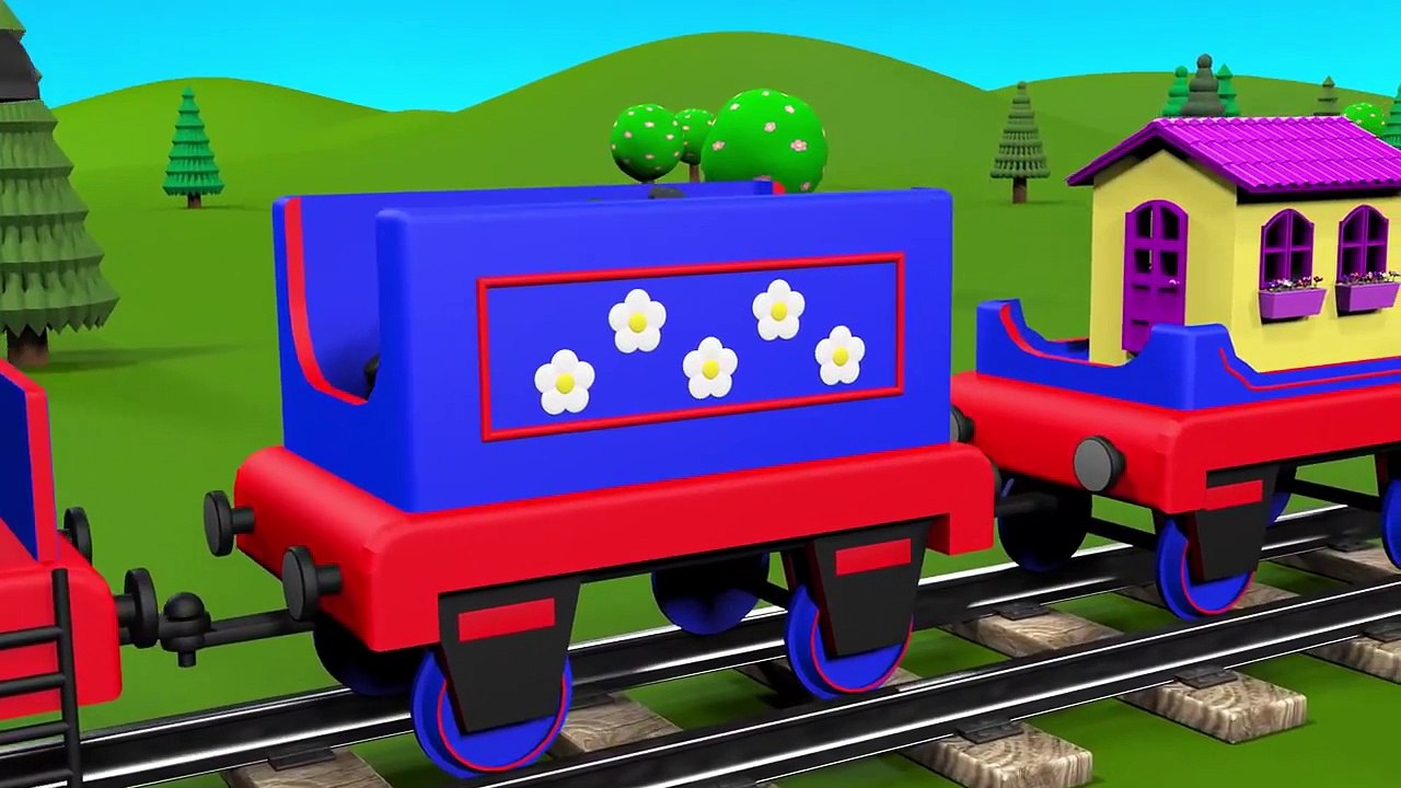 Aprende a contar del 1 al 10 con el tren Chucu-Chuu Los números en español para niños Dibujo animado