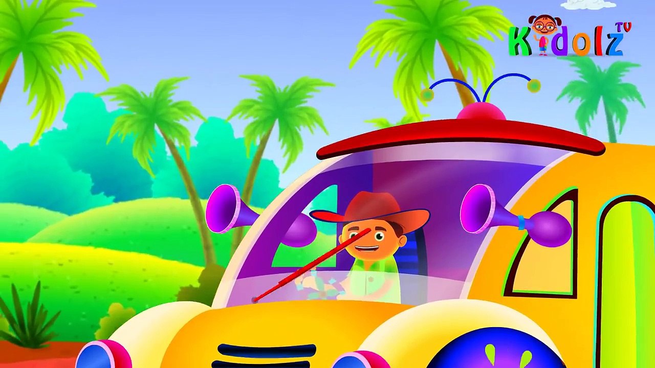 Wheels On The Bus Go Round and Round-Nursery Rhyme -Children song