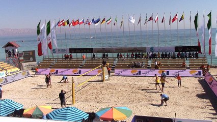 1 RUS vs POL 2-1 Stoyanovskiy/Yarzutkin vs Kadziola/Szalankiewicz (18-21, 21-14, 15-10)
