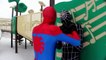 Little Spiderman & Black Spiderman Vs Red Spiderman - Real Life Superhero Snow Ball Battle!