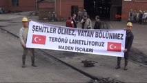 Zonguldak'ta Maden İşçileri Terörü Lanetledi