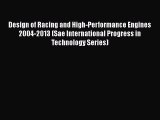 Ebook Design of Racing and High-Performance Engines 2004-2013 (Sae International Progress in