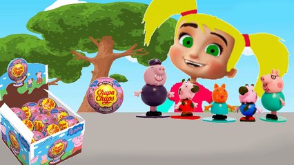 Свинка Пеппа Чупа Чупс шары с Сюрприз открываем Игрушки Peppa Pig Chupa Chups surprise balls toys