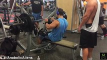 245 lb Barbell Skullcrusher PR (Mike Rosa, 20 years old, 188 lbs)