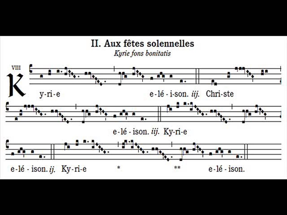 Kyrie missa II, Fons bonitatis