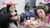 Produce 101 ′먹고 먹고 또 먹는′ 소녀들의 그룹배틀 평가 비하인드 VOL.1 160219 EP.5