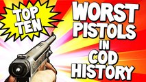 Top 10  WORST PISTOLS  in COD HISTORY (Top Ten - Top 10) Call of Duty