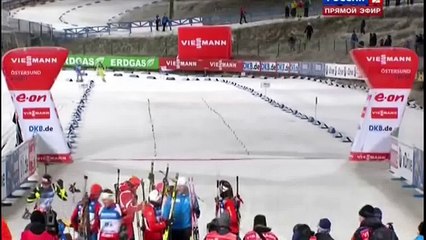 Биатлон Ляп в финише под музыку
