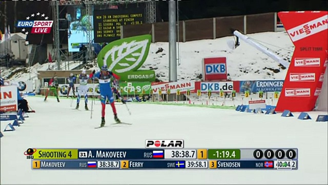 БИАТЛОН Победа Маковеева в индв.гонке! (Нове Место-2012)