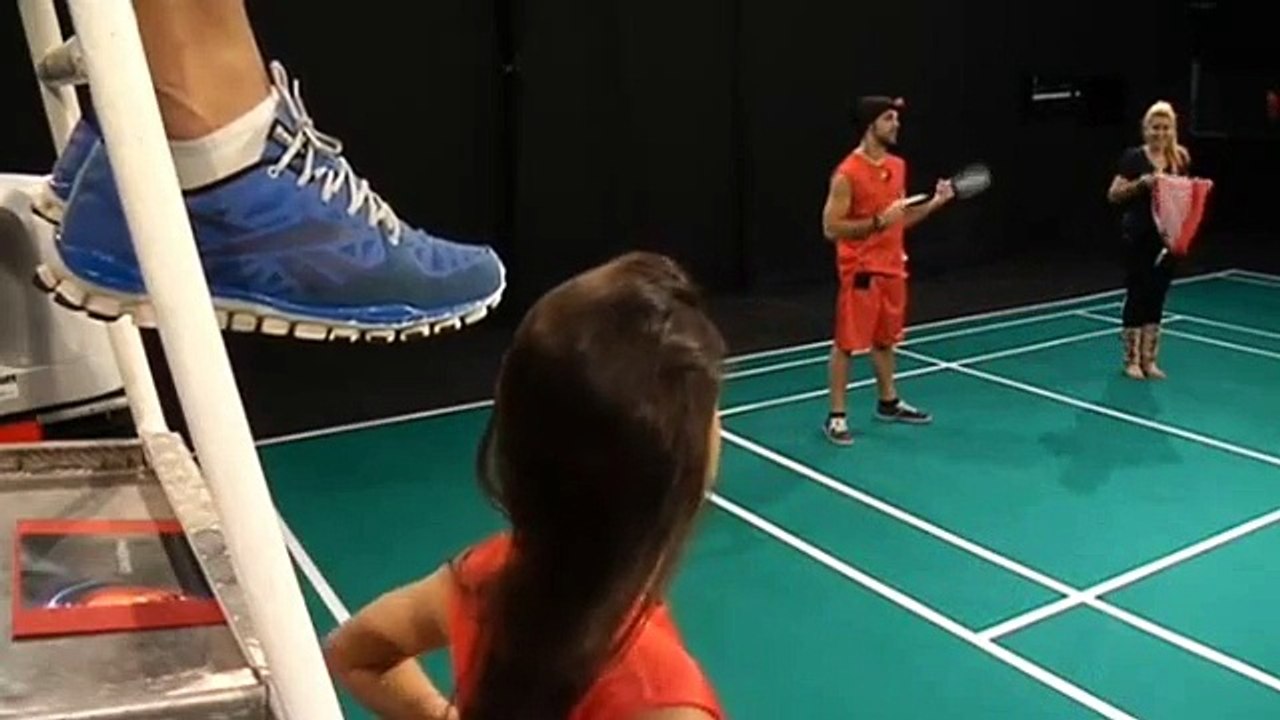Prueba del badminton Vera-Marina Vs Carlos-Nied 1/11/2015