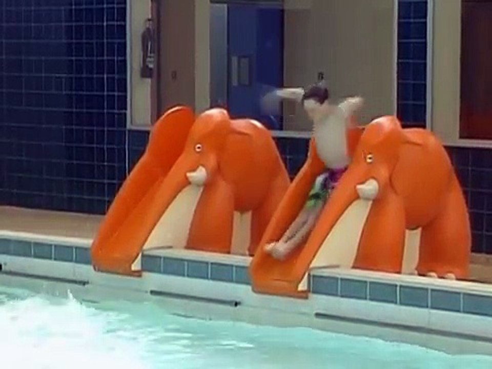 Mr Bean at the Swimming Pool