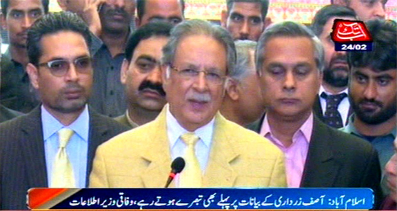 Zardari statements good only for comments: Pervez Rasheed