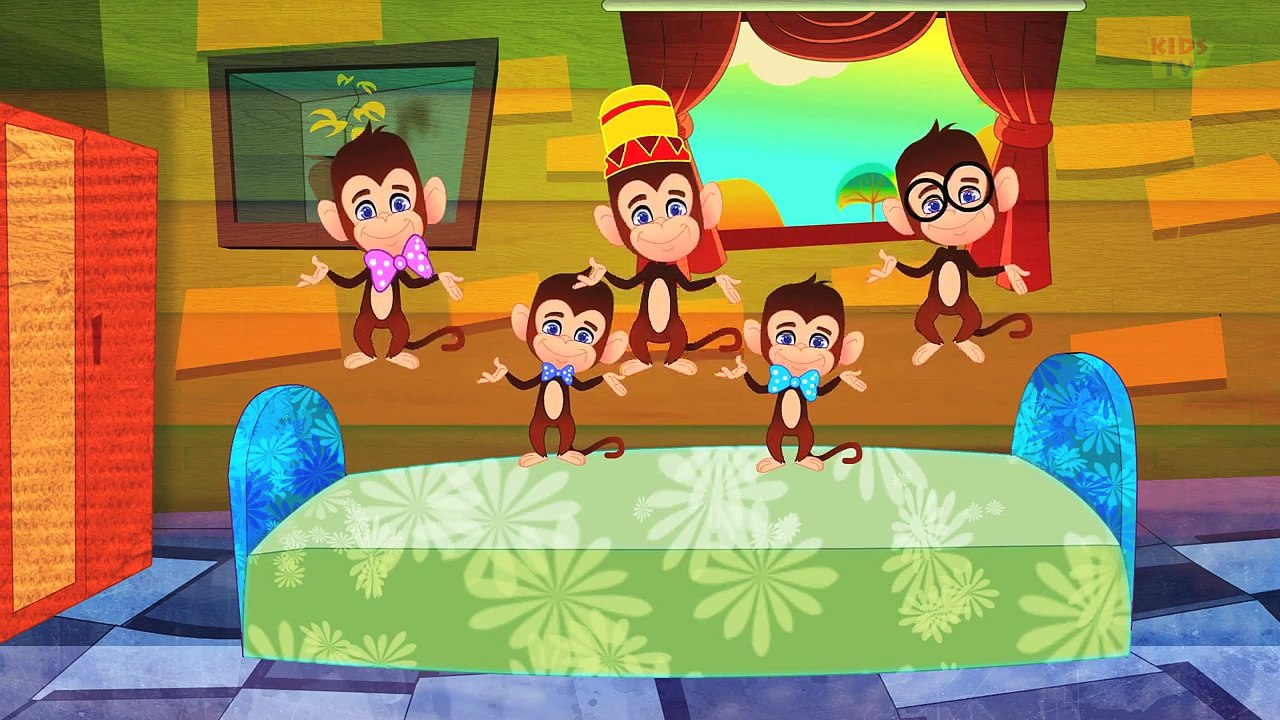 Five Little Monkeys with lyrics