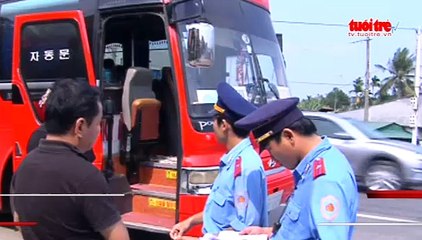 Ngăn chặn xe khách biển số nước ngoài vi phạm sau tết