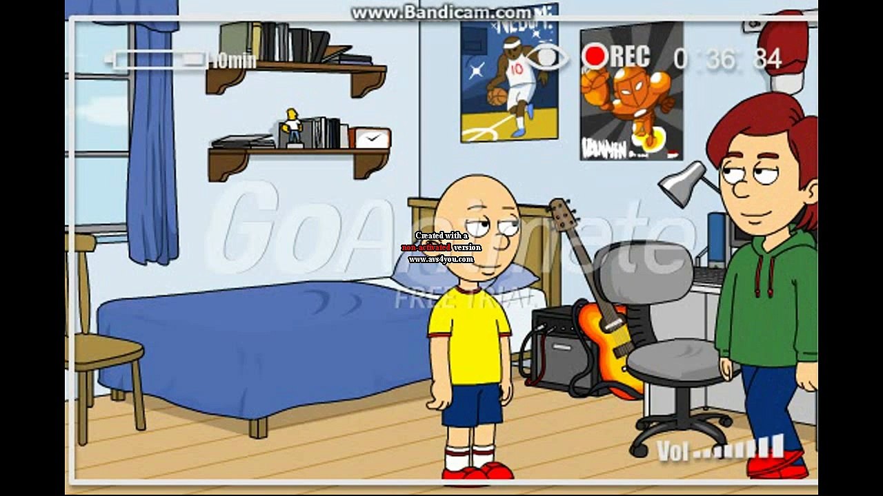Caillou gets grounded and ungrounded