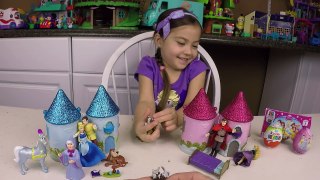 CUTE DISNEY PRINCESS MINI CASTLE PLAYSET TOY Palace Pets Kinder Surprise Eggs Kids Toys Opening
