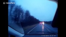 Terrifying near-miss caught on dashcam in Yorkshire