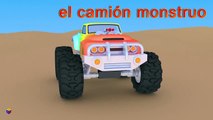 Juego de construcción: un camión monstruo. Dibujos animados para niños en español