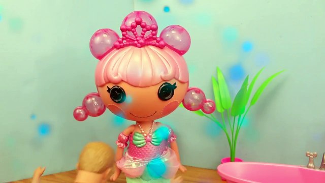 Ariel The Little Mermaid BUBBLE BATH with Glam Bathroom Tub Lalaloopsy Mermaid & Mike The Merman