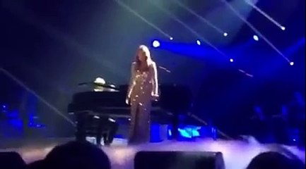 Celine Dion - All By Myself (In tears can't finish the song, 23_2_2016)