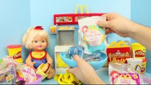 Giant Surprise Egg with PLAY DOH McDonalds Arch filled with Happy Meal Toys Barbie, Star Wars Toy