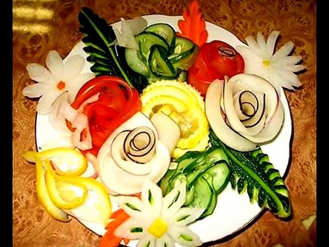 Нарезка овощей. Оформление нарезки
