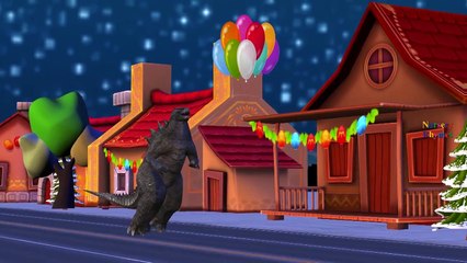 Godzilla Vs Dinosaurs And Godzilla Vs Spiderman Fighting And Singing Finger Family Nursery Rhymes