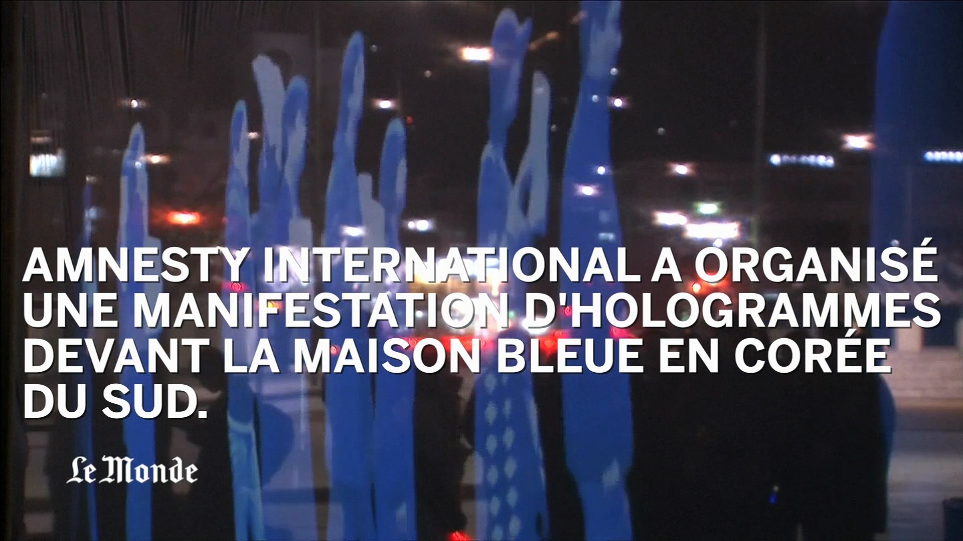 Coree Du Sud Une Manifestation D Hologrammes Pour La Liberte D Expression Video Dailymotion